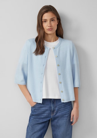 s.Oliver Gebreid vest in Blauw: voorkant