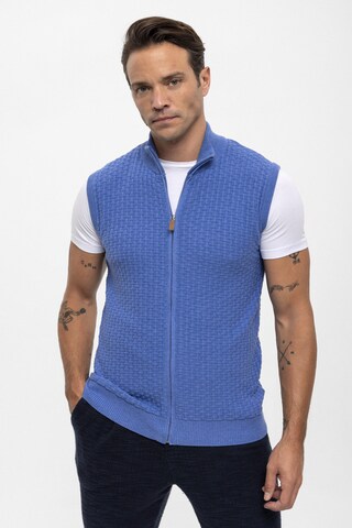 Felix Hardy Knit cardigan in Blue: front