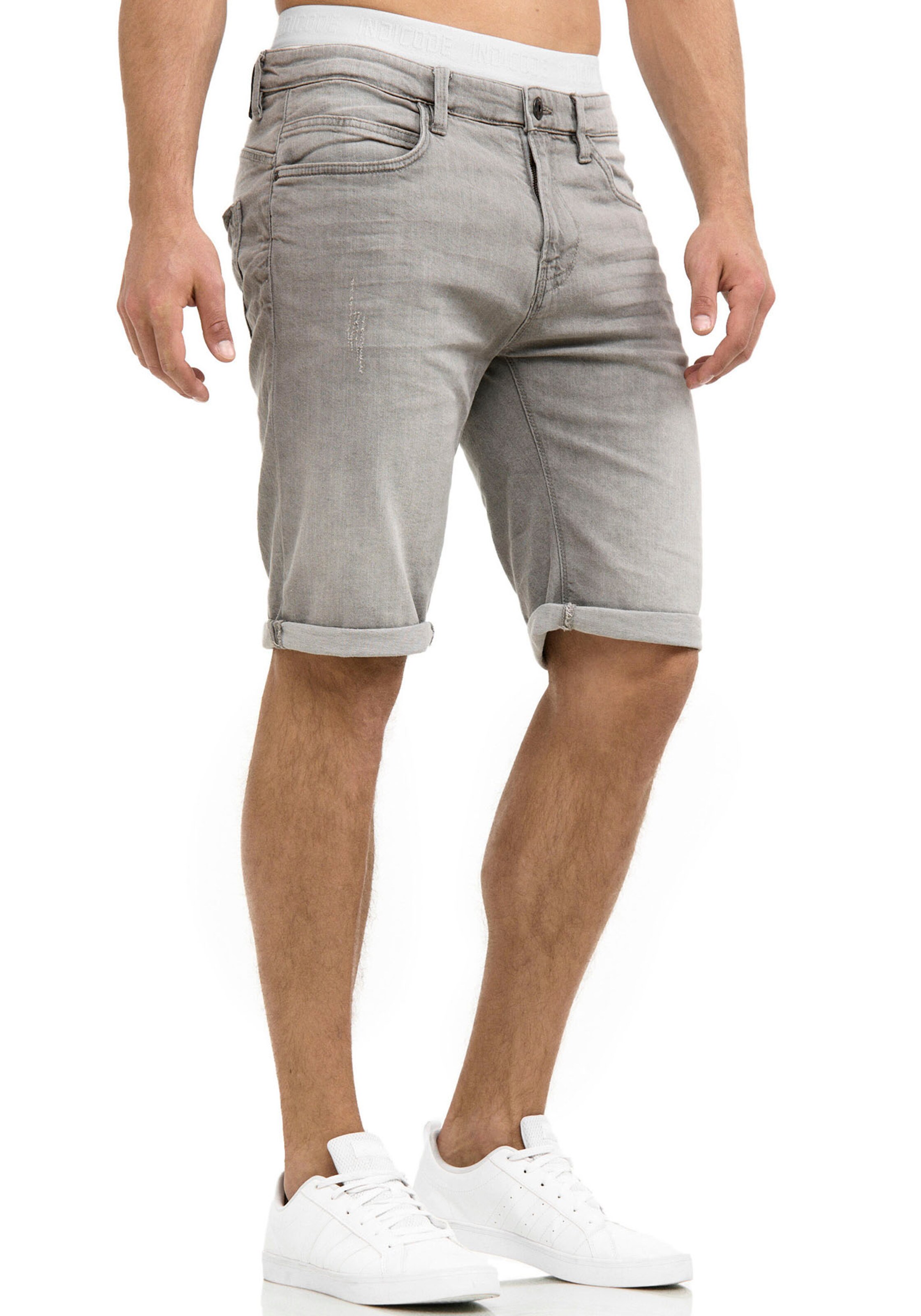 INDICODE JEANS Regular Hose in Grau