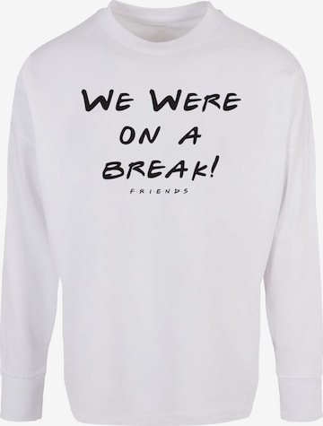 ABSOLUTE CULT Shirt 'Friends - We Were On A Break' in Weiß: predná strana