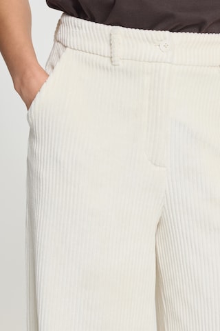 ICHI Wide leg Pants 'TAMARY' in Beige