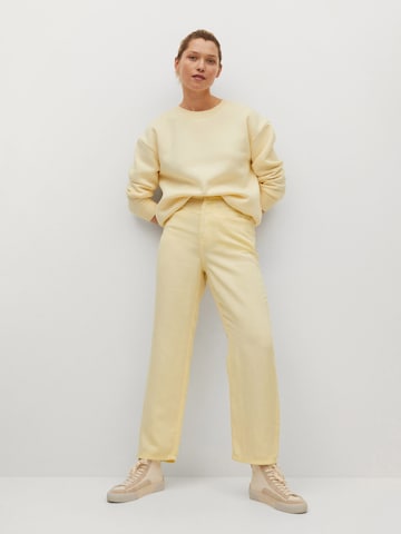 MANGO Wide leg Pants 'SKY' in Yellow