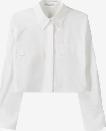 Bershka Bluzka w kolorze biały: przód