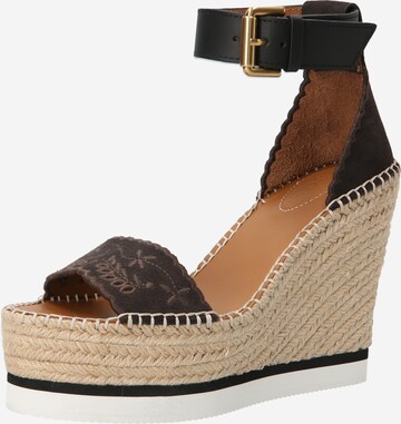 Sandalo 'GLYN' di See by Chloé in marrone: frontale