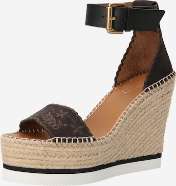 See by Chloé Sandal 'GLYN' i brun: framsida