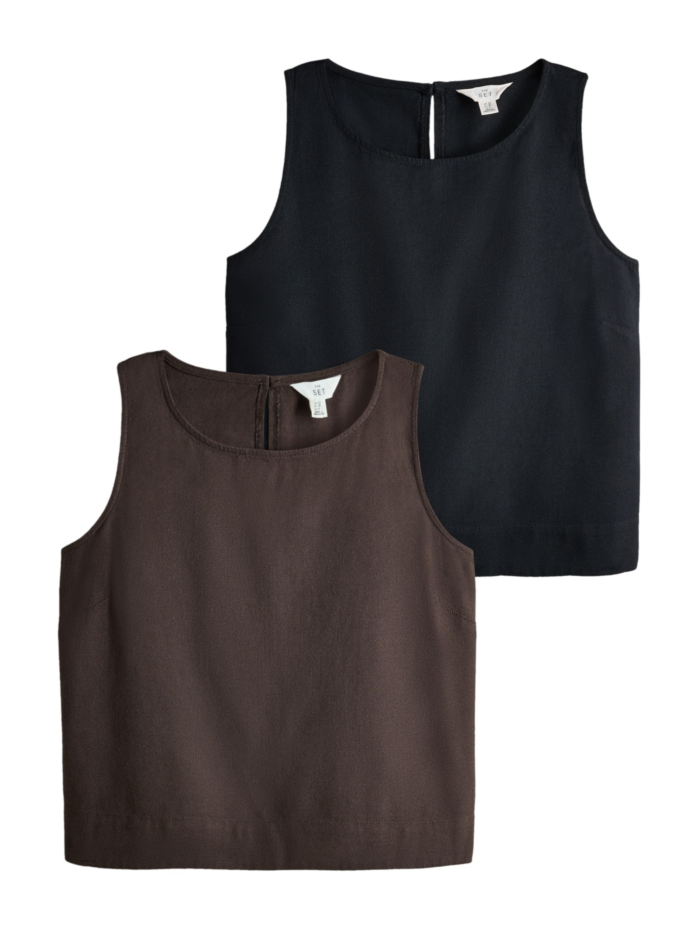 Top in maglia di The Set in nero: frontale