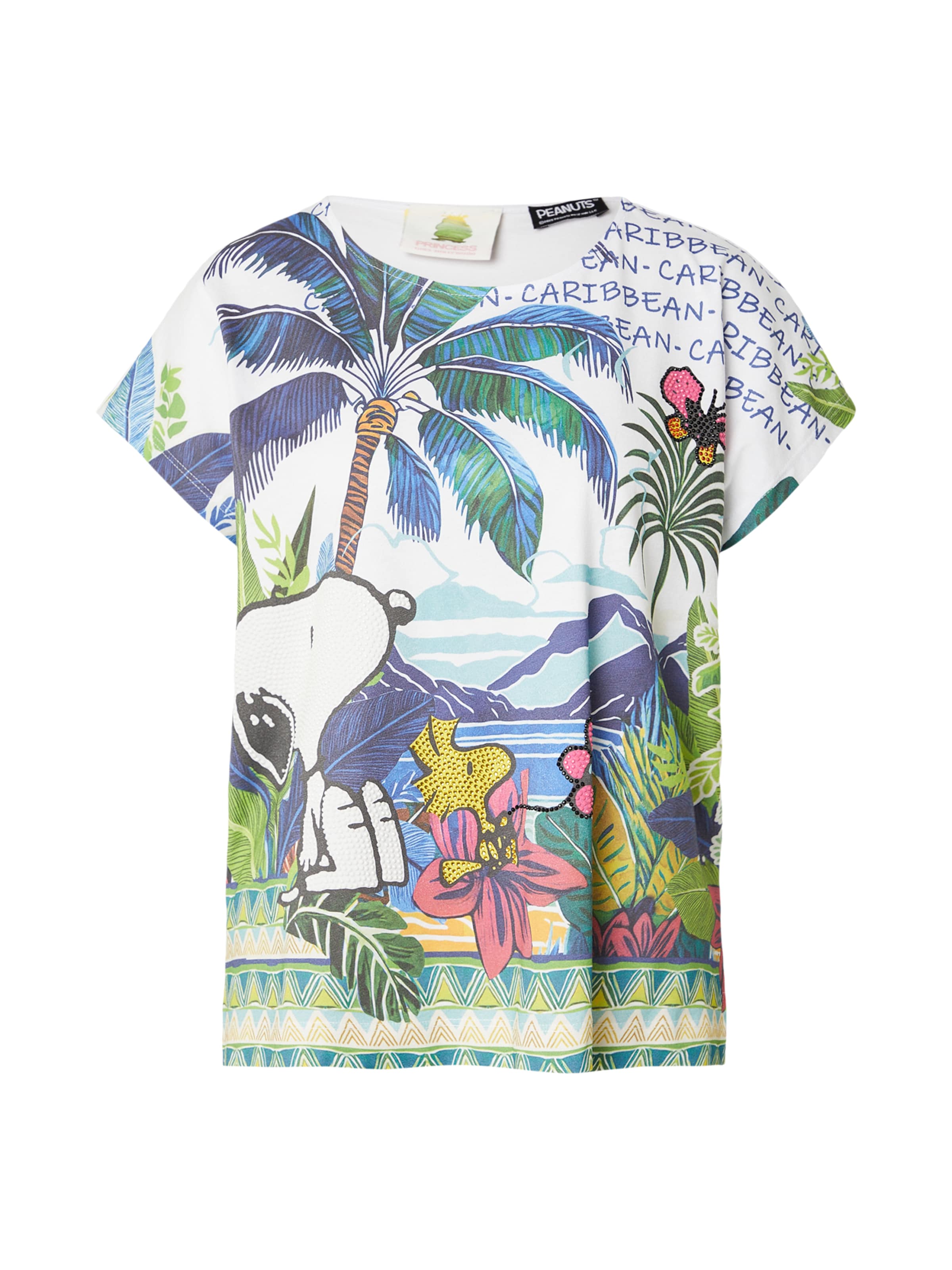 zaļš PRINCESS GOES HOLLYWOOD T-Krekls 'SNOOPY Caribbean': no priekšpuses