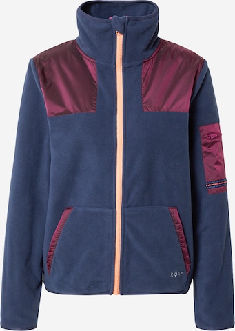 ROXY Athletic Fleece Jacket 'MAGNETIC ROADS' in Blue: front