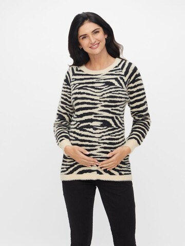 MAMALICIOUS Pullover 'Celine' in Beige: predná strana