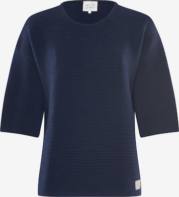 YOU LOOK PERFECT Sweater 'PULLOVER FAY - Halbarm Pullover in Strukturstrick' in Blue: front