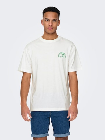 T-Shirt 'KYLAN' Only & Sons en blanc