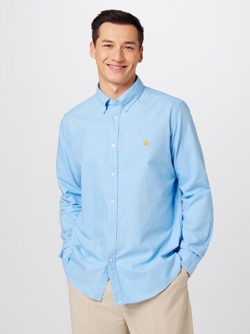 ABOUT YOU Limited Regular fit Button Up Shirt 'Melvin by Levin Hotho' in Blue: front