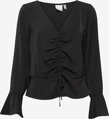 ICHI Blouse 'KATINA' in Zwart: voorkant