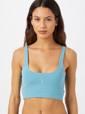 NIKE Regular Sports bra 'Luxe' in Blue: front