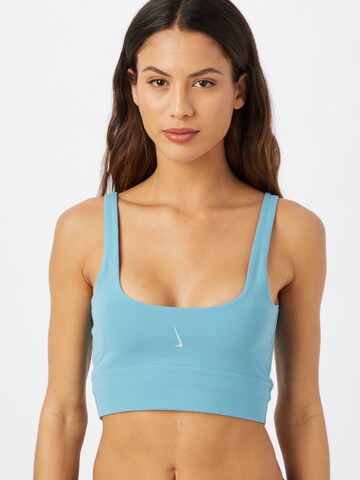 NIKE Regular Sports Bra 'Luxe' in Blue: front