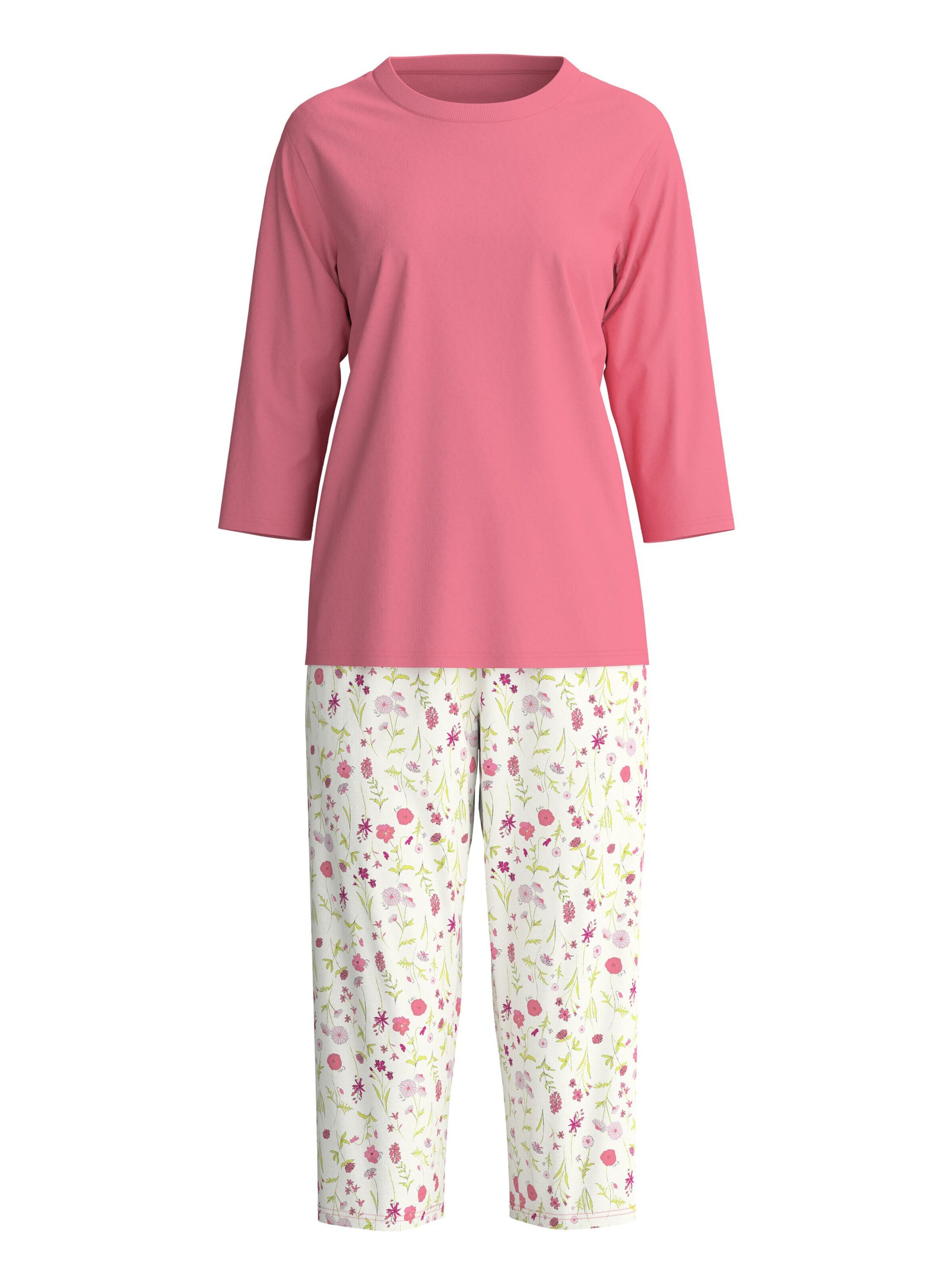 CALIDA Pyjama 'Cotton Special' in Roze: voorkant