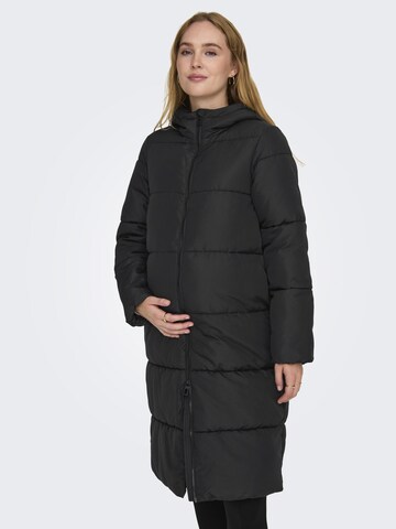 Only Maternity Winter coat 'ABBIE' in Black: front