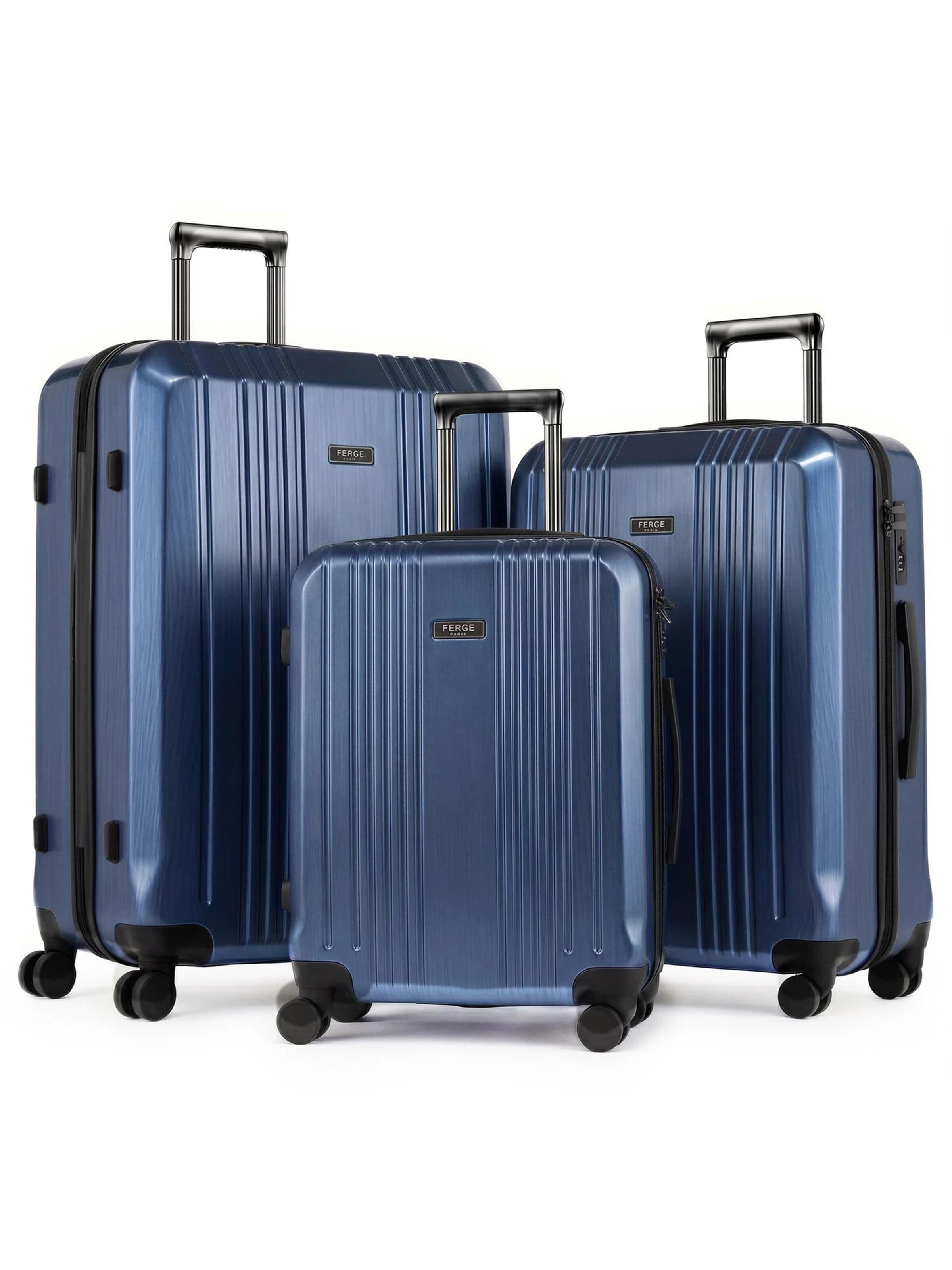 FERGÉ Suitcase Set '3-teilig Hartschale CANNES Trolley Set' in Blue: front