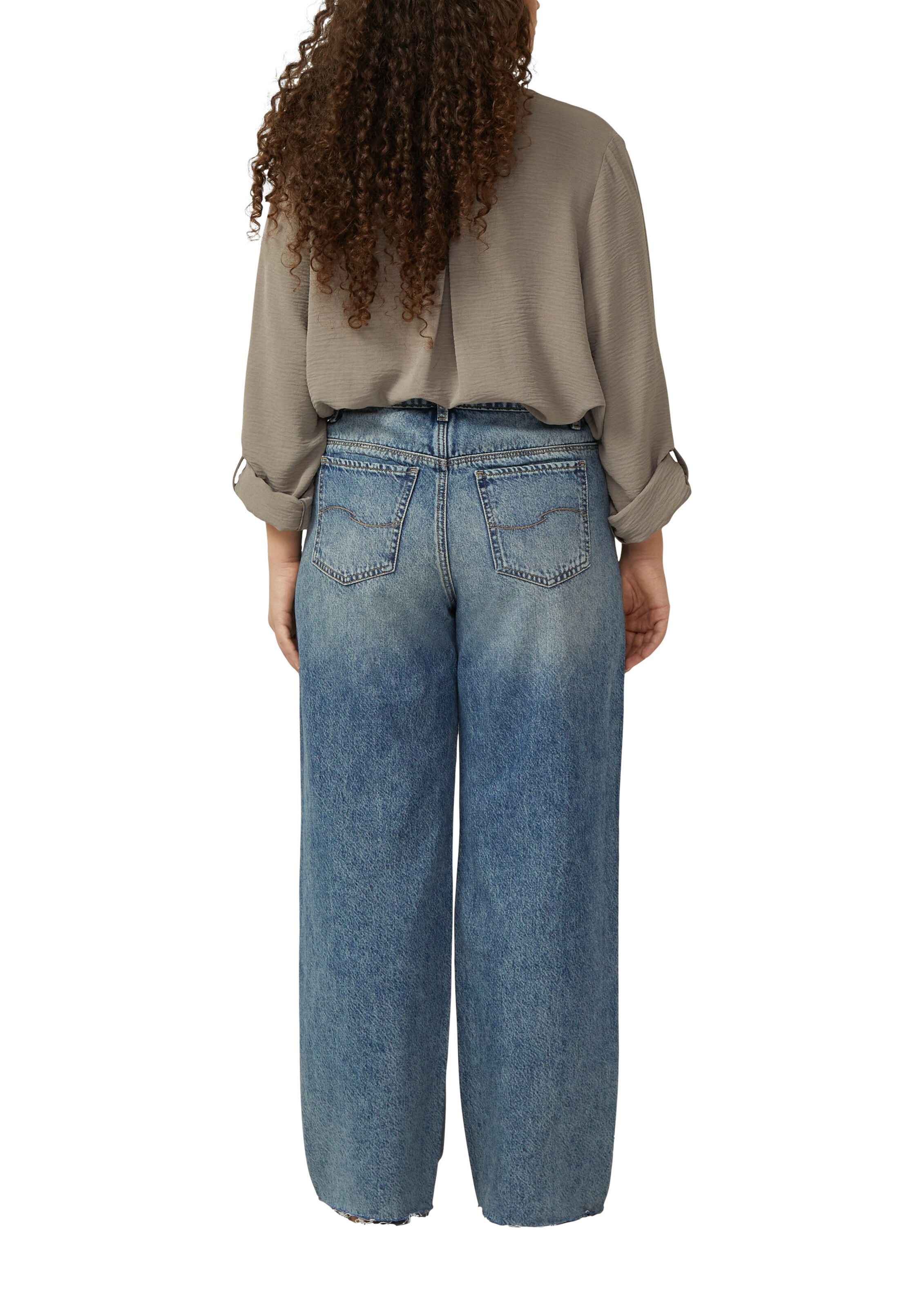 Wide Leg Jean QS en bleu