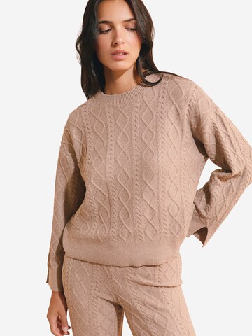 ETAM Schlafshirt 'Blanca' in Beige