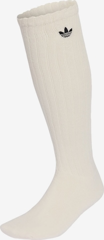 ADIDAS ORIGINALS Knee socks in White: front