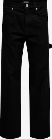 Only & Sons Regular Farkut 'ONSEdge' värissä musta: etupuoli