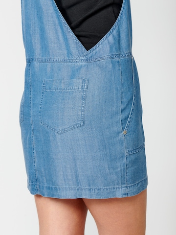 KOROSHI Dungaree skirt in Blue