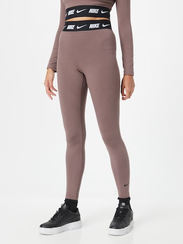 Nike Sportswear Skinny Leggings 'Club' in Lila: predná strana