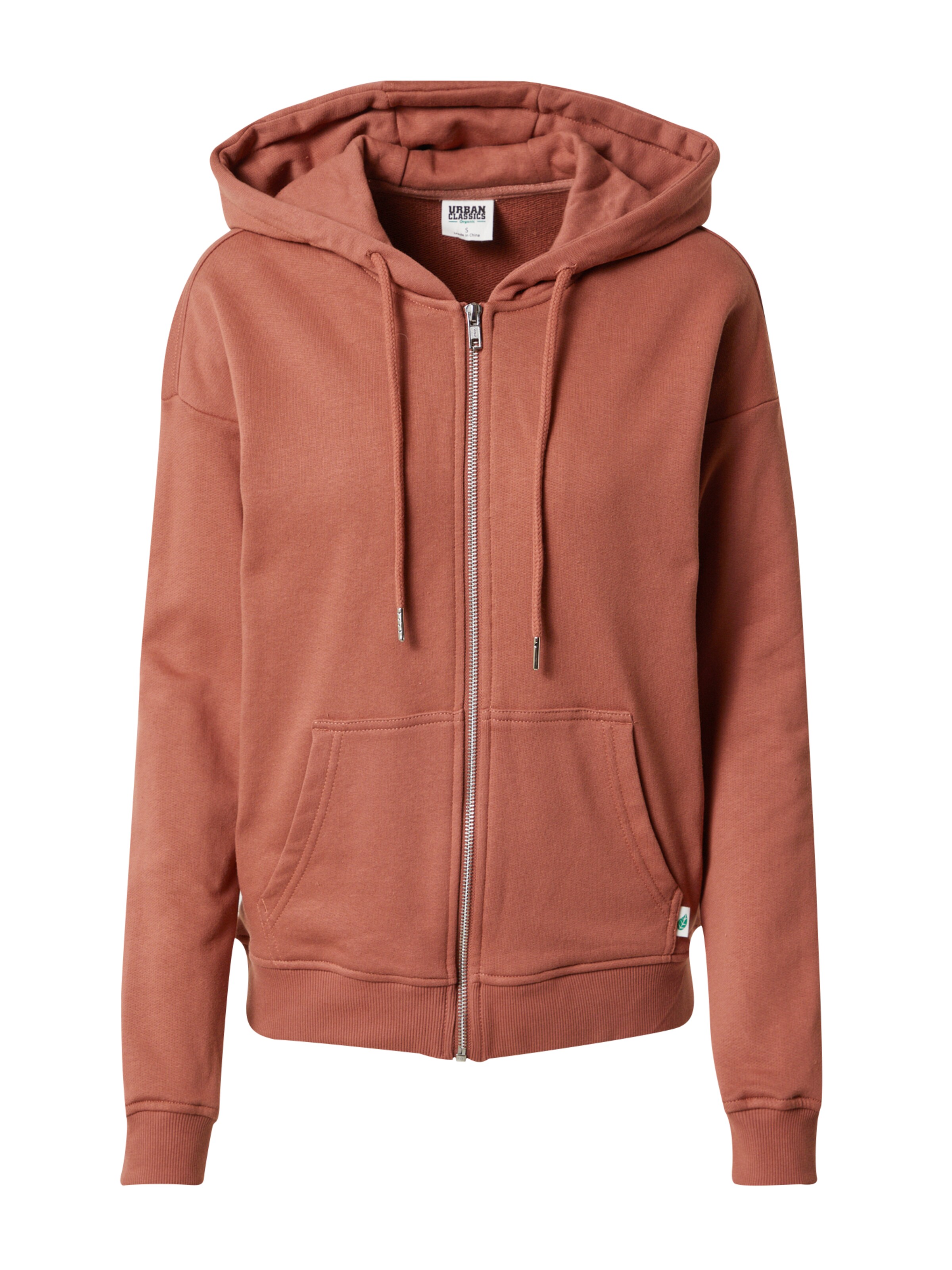 Urban Classics Sweatjacke in Braun: Vorderseite