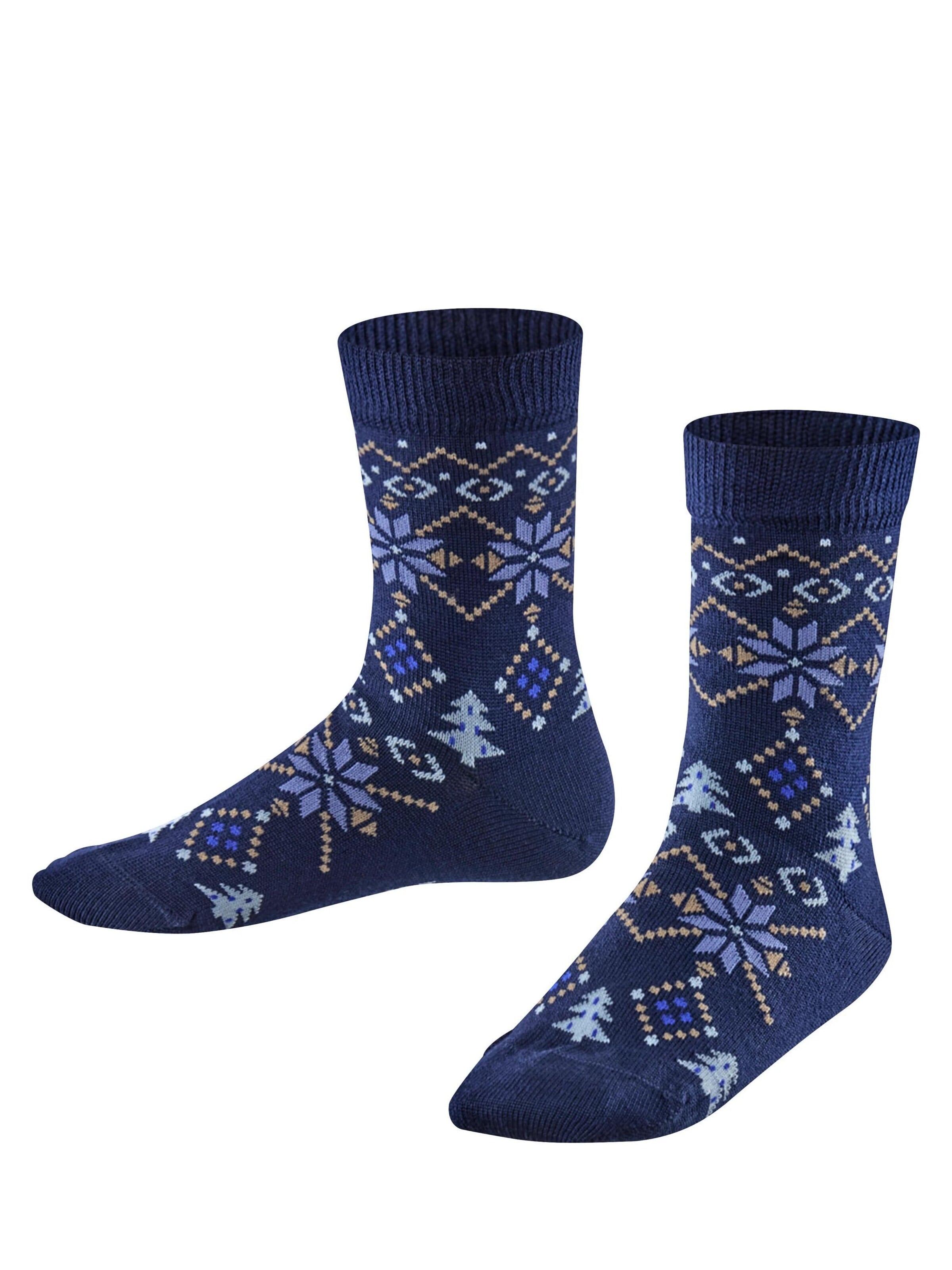FALKE Socks 'Nordic Fair Isle' in Blue: front