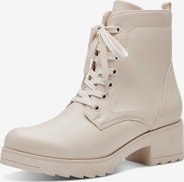 MARCO TOZZI Lace-Up Ankle Boots in Beige: front