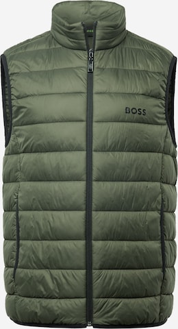 BOSS Green Bodywarmer 'Thor' in Groen: voorkant