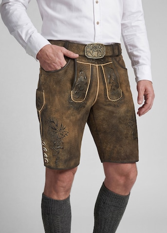 Slimfit Pantaloni per costume tradizionale 'Wayen' di SPIETH & WENSKY in marrone