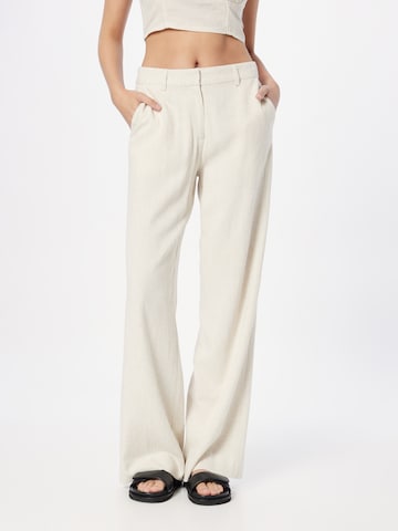 NLY by Nelly Wide leg Byxa i beige: framsida