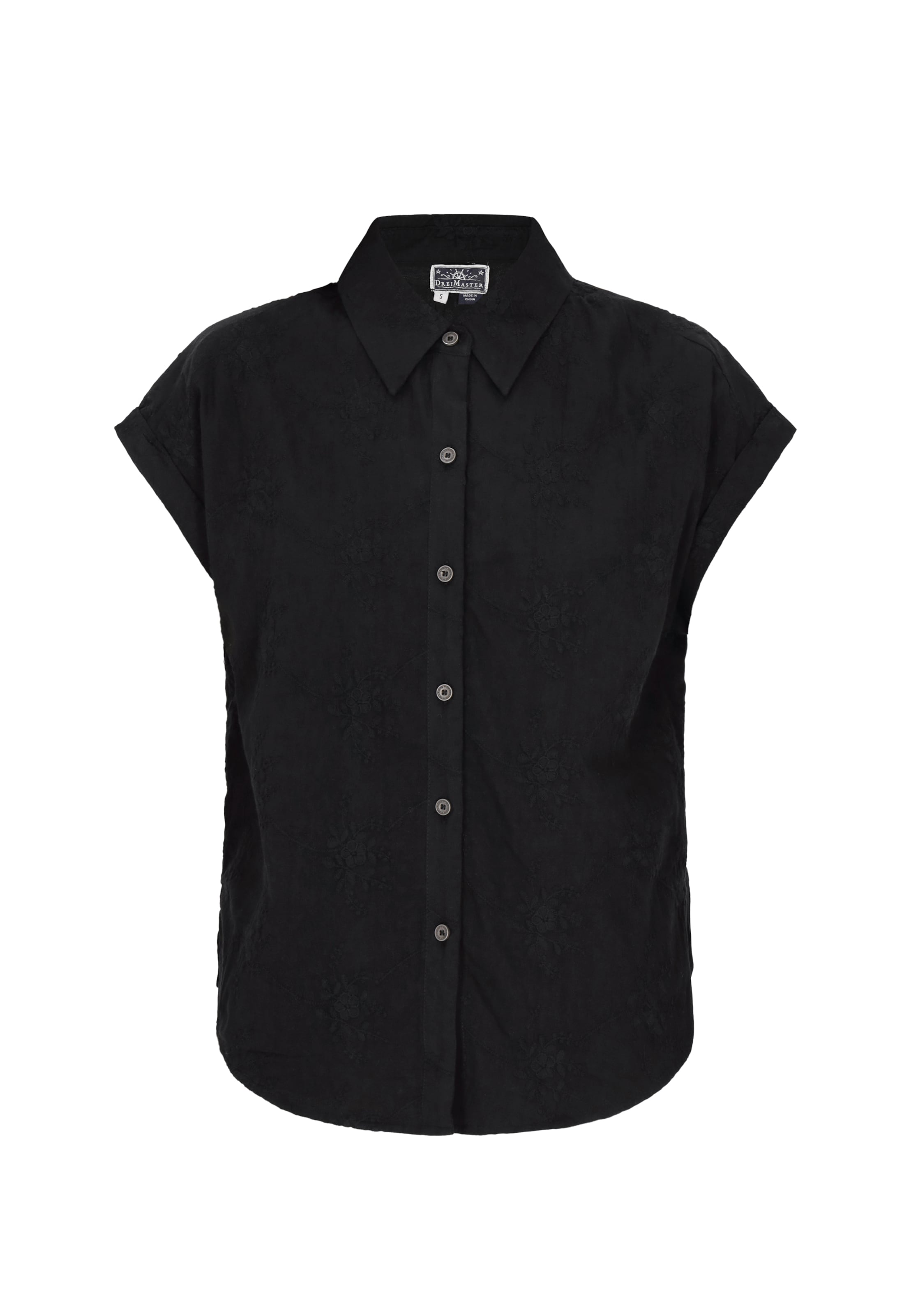 DreiMaster Maritim Bluse 'Maritim' in Schwarz: Vorderseite