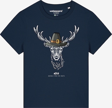 Maglietta ' Hirsch ' di Watapparel in blu: frontale
