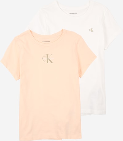 Calvin Klein Jeans Paita koossa 104 värissä tummabeige / persikka / valkoinen, Tuotenäkymä
