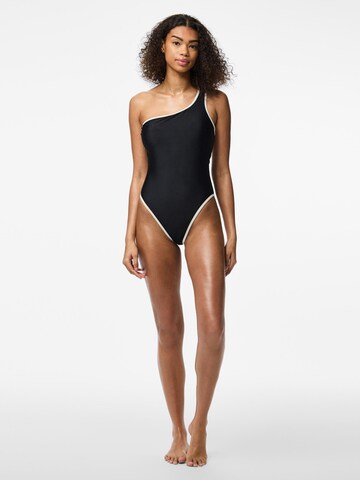 PIECES Bustier Badedragt 'PCLeja' i sort