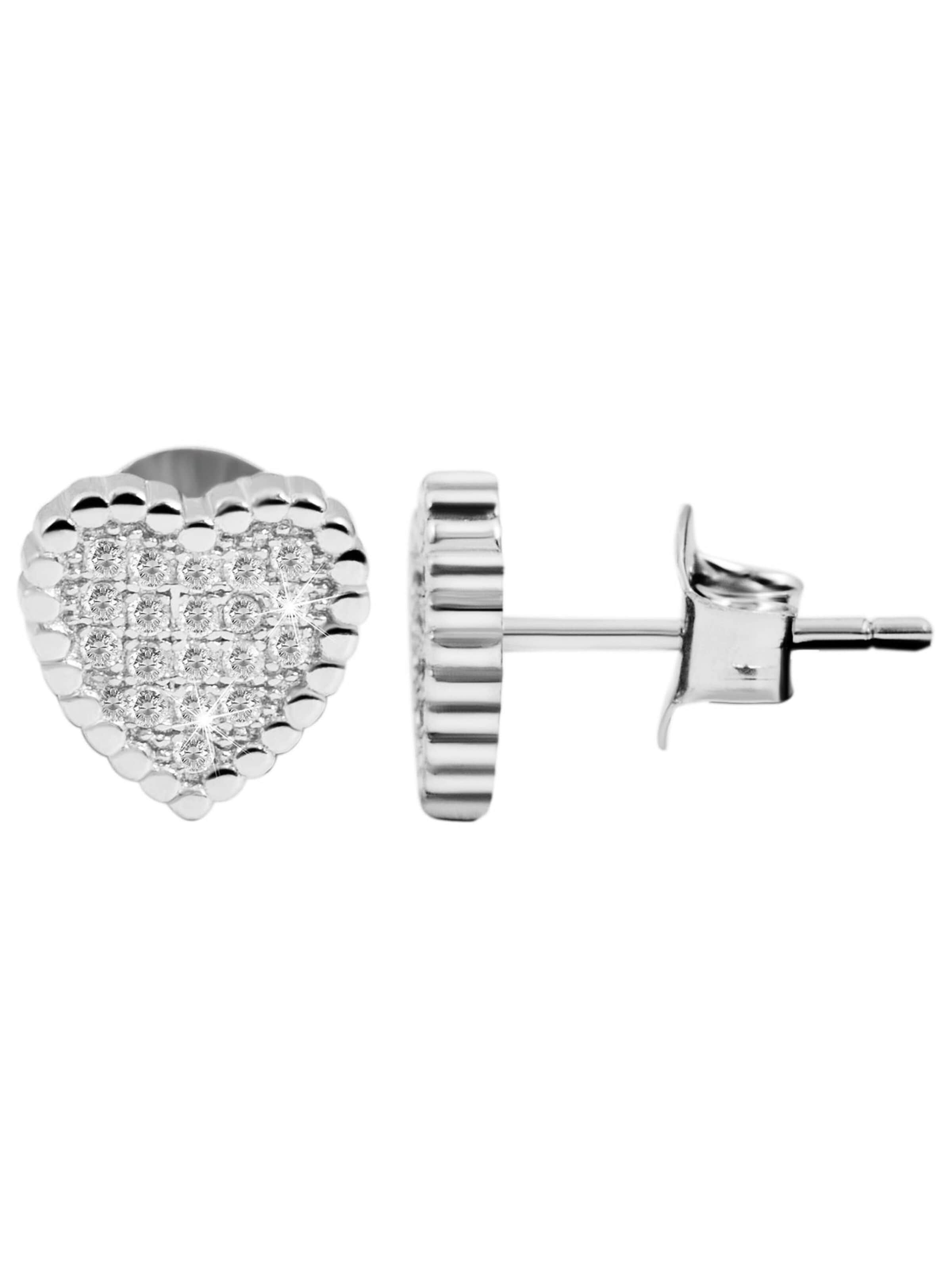 Akzent Earrings '"Helga" aus 925 Sterlingsilber, rhodiniert, langlebig' in Silver
