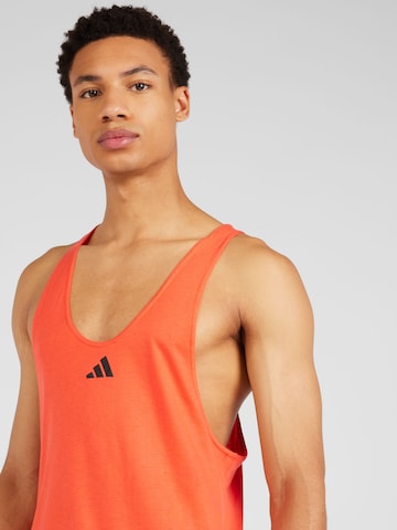 T-Shirt fonctionnel 'Workout Stringer' ADIDAS PERFORMANCE en rouge
