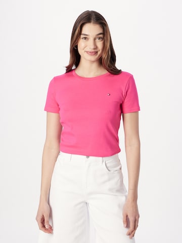 T-shirt TOMMY HILFIGER en rose : devant