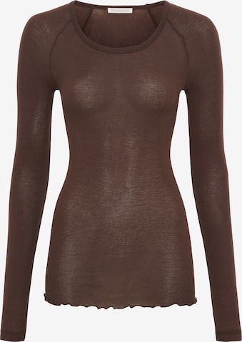 Seamless Basic Shirt 'Elvira' in Bruin: voorkant