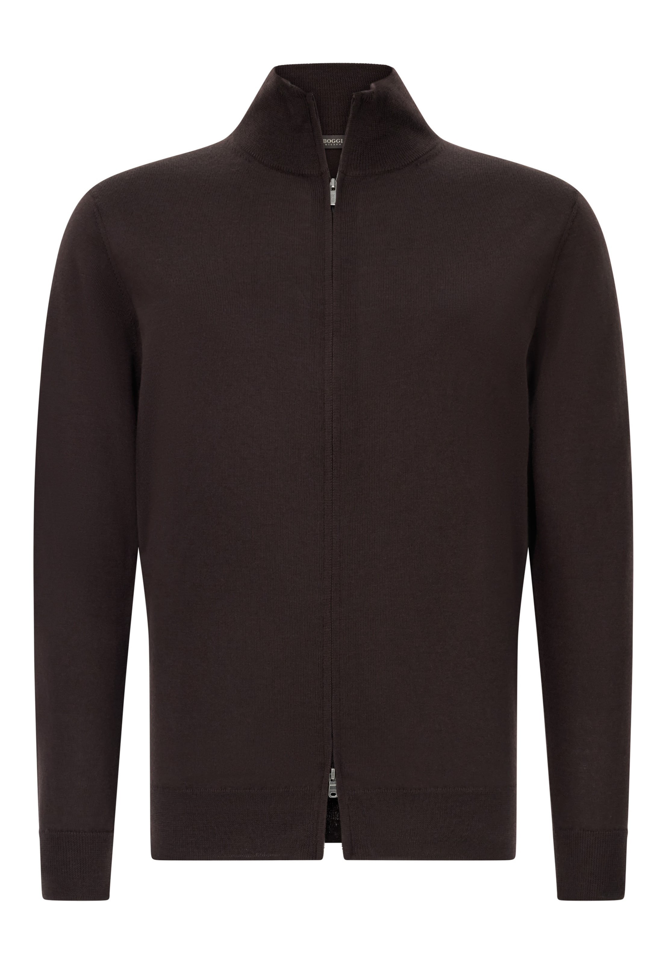 Boggi Milano Vestes en maille en chocolat, Vue avec produit