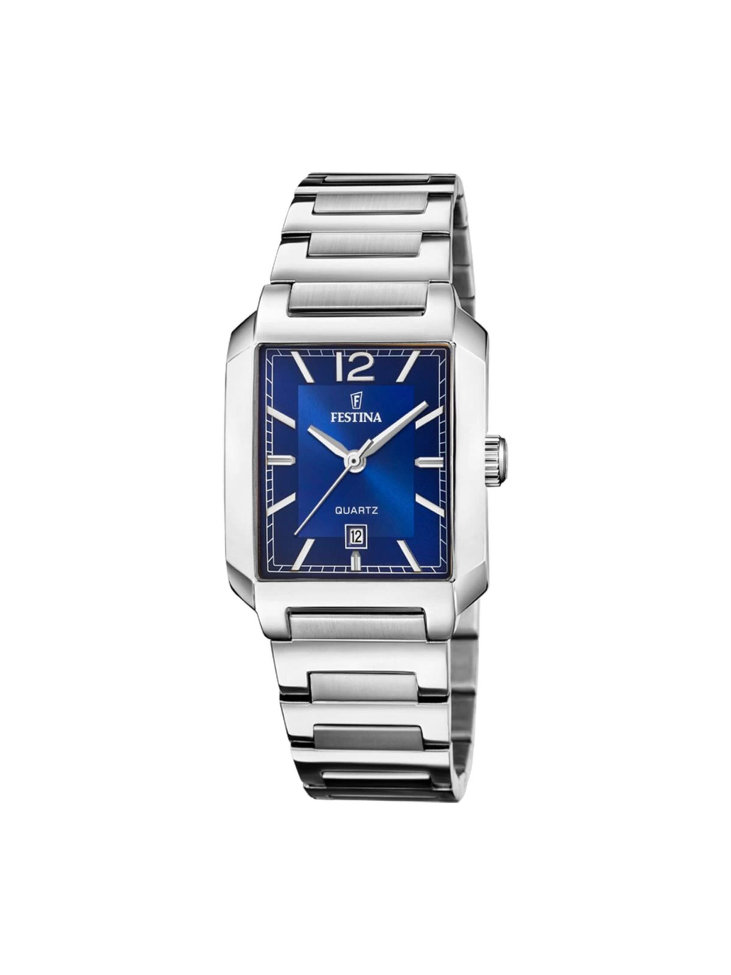 Montre à affichage analogique 'Festina - Watch On The Square - Quartz watch movement - Watch case width: 33 mm' FESTINA en bleu : devant