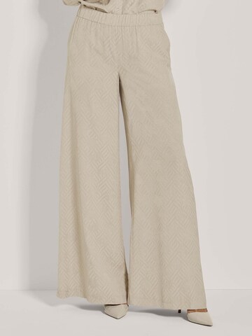Wide Leg Pantalon MADELEINE en beige : devant