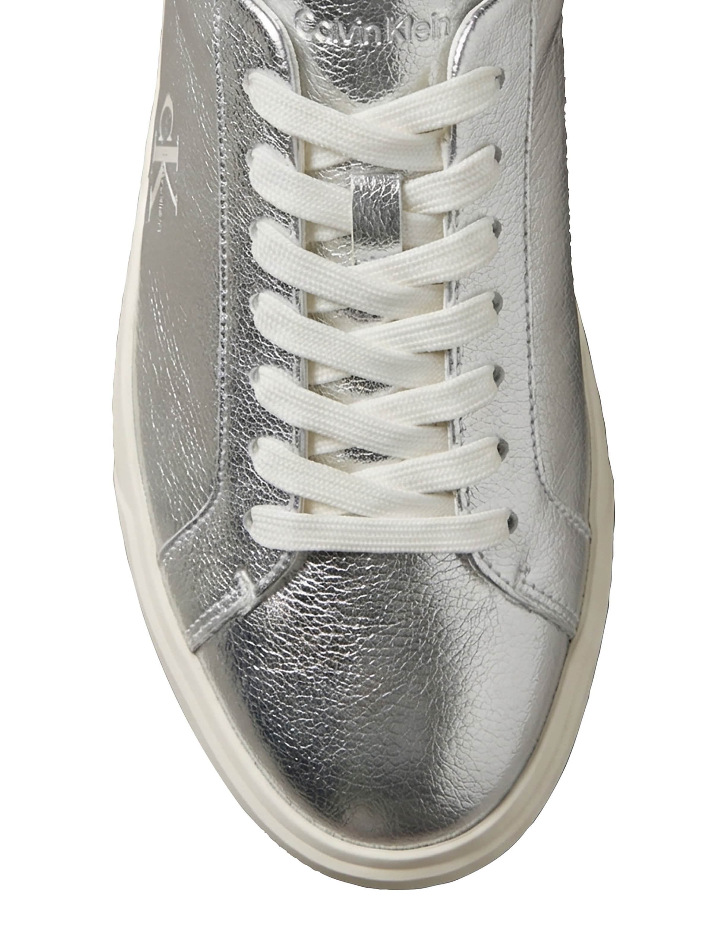 Calvin Klein Regular Platform trainers in Silver