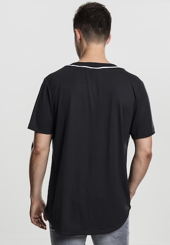 Regular fit Camicia 'Baseball' di Urban Classics in nero