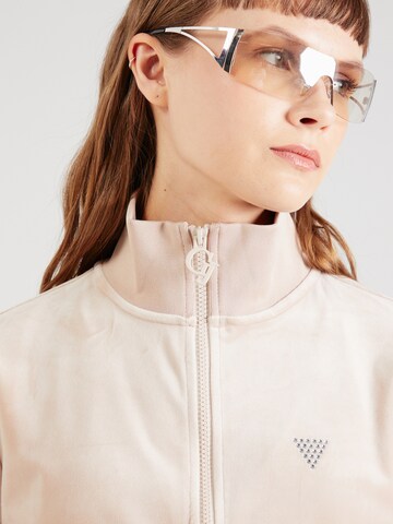 GUESS Sportsweatjacke in Pink