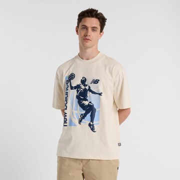 new balance Shirt 'Hoops Graphic Vintage' in Beige: front