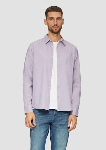 s.Oliver Regular fit Overhemd in Lila: voorkant